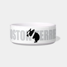 Boston Terrier Ceramic Pet Bowl