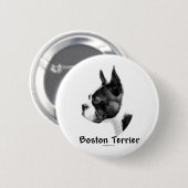 Boston Terrier Charcoal 2 - Button (Voorkant /achterkant)