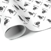Boston Terrier Charcoal 2 Cadeaupapier (Rol Hoek)