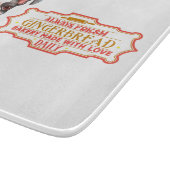 Boston Terrier Chef Baking Gingerbread Snijplank (Hoek)