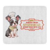 Boston Terrier Chef Baking Gingerbread Snijplank (Voorkant)
