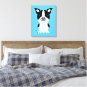 Boston Terrier Children's Wall Decor Canvas Afdruk (Insitu (Slaapkamer))