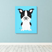 Boston Terrier Children's Wall Decor Canvas Afdruk (Insitu (Houten vloer))