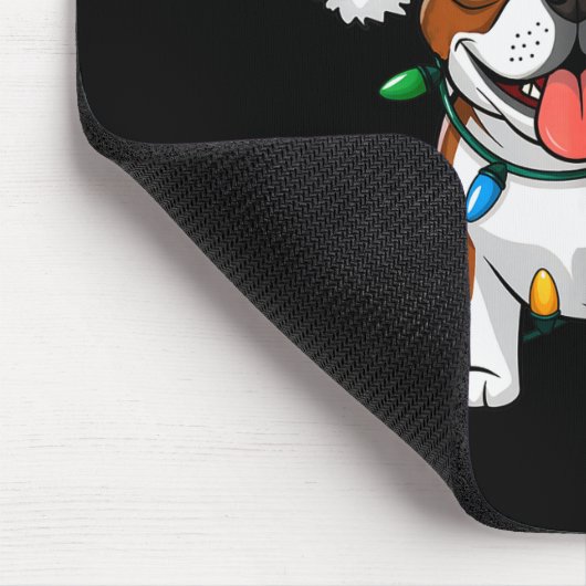 Boston Terrier Christmas Lights Xmas Dogs Men Wome Muismat (Hoek)