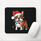 Boston Terrier Christmas Lights Xmas Dogs Men Wome Muismat (Met muis)