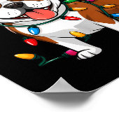 Boston Terrier Christmas Lights Xmas Dogs Men Wome Poster (Hoek)