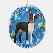 BOSTON TERRIER CHRISTMAS ORNAMENT (Links)
