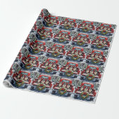 Boston Terrier Christmas Red Truck Holiday Cadeaupapier (Uitgerold)