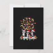 Boston Terrier Christmas Tree Funny Xmas Boston Te Kaart (Voorkant)