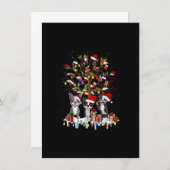 Boston Terrier Christmas Tree Funny Xmas Boston Te Kaart (Voorkant / Achterkant)