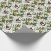 Boston Terrier Christmas Wrapping Paper Cadeaupapier (Hoek)