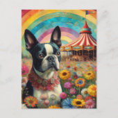 Boston Terrier Circus Briefkaart (Voorkant)