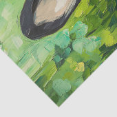 Boston Terrier Clover Field Painting Decoupage Tissuepapier (Detail)