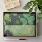 Boston Terrier Clover Field Painting Decoupage Tissuepapier (Geschenk)