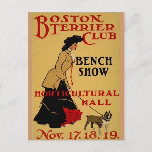 Boston Terrier Club Briefkaart (Voorkant)