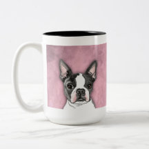 Boston Terrier Coffee Mok Cute Dog Waterverf