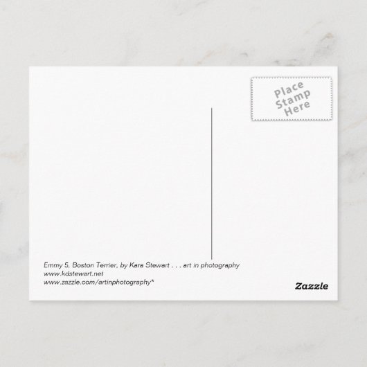 Boston Terrier Color Quote Briefkaart (Achterkant)