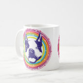 Boston Terrier - Colorful Circles Koffiemok (Voorkant links)