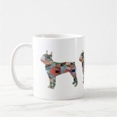 Boston Terrier Colorful Geometric Silhouette Koffiemok (Links)
