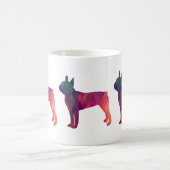 Boston Terrier Colorful Geometric Silhouette Koffiemok (Center)