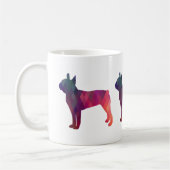 Boston Terrier Colorful Geometric Silhouette Koffiemok (Links)