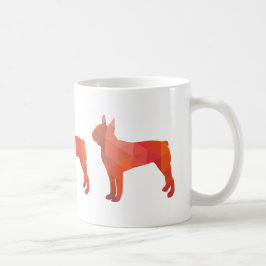 Boston Terrier Colorful Geometric Silhouette Koffiemok