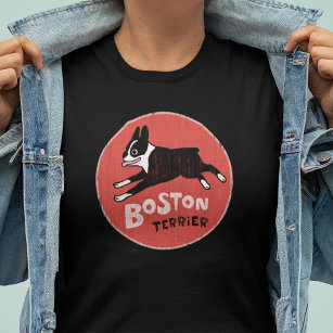 Boston Terrier Cool  Style Fun Pet Dog T-shirt
