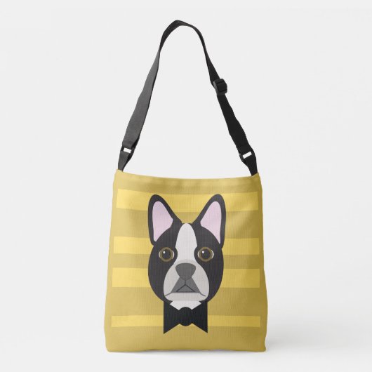 Boston Terrier Crossbody Tas (Achterkant)