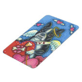 Boston Terrier Cupid DOG VALENTIJN MAGNET Large Magneet (Linkerzijde)