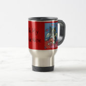 Boston Terrier Cupid DOG VALENTIJN TRAVEL MUG Red Reisbeker (Voorkant rechts)