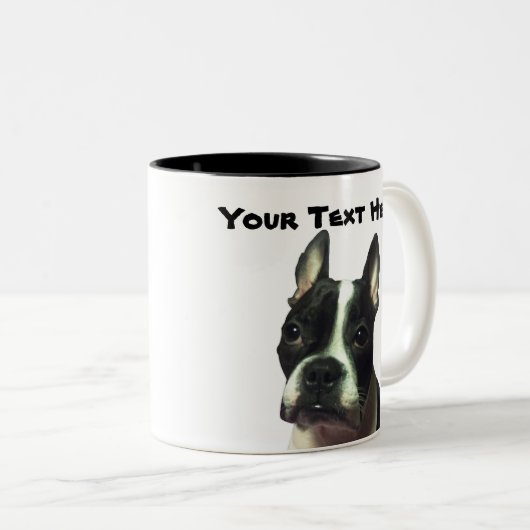 Boston Terrier Custom Mok (Voorkant rechts)