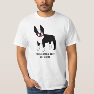 Boston Terrier Custom Text T-Shirt