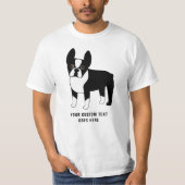 Boston Terrier Custom Text T-shirt (Voorkant)