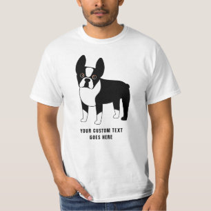 Boston Terrier Custom Text T-shirt