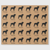Boston Terrier Custom Wrapping Paper Cadeaupapier (Vlak)