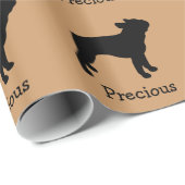 Boston Terrier Custom Wrapping Paper Cadeaupapier (Rol Hoek)