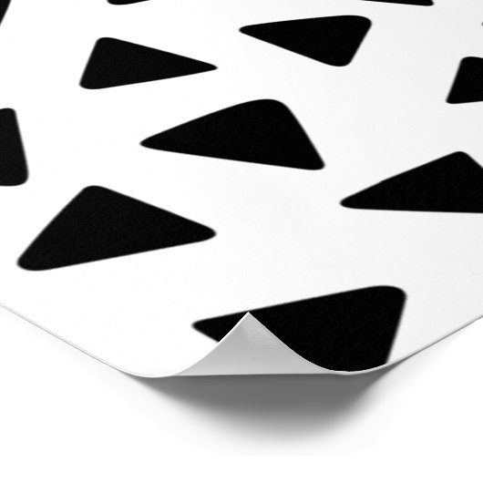 Boston Terrier Cute Black en White Poster (Hoek)