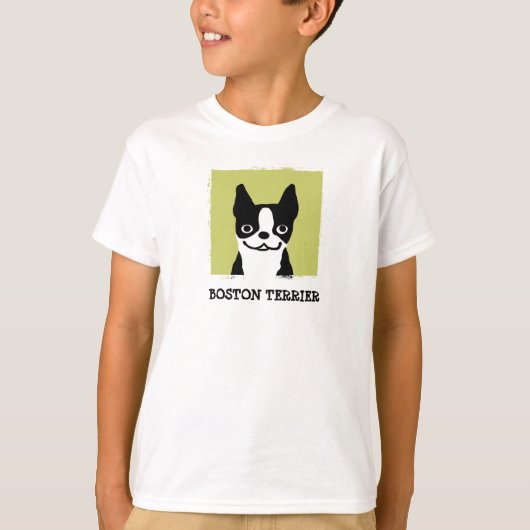 Boston Terrier | Cute Dog Face T-shirt (Voorkant)