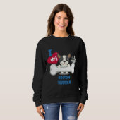 Boston Terrier Cute Dog Idea Funny Dogs Trui (Voorkant volledig)
