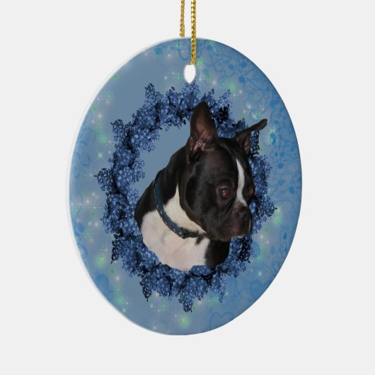 Boston Terrier Cute Dog Ornament (Rechts)