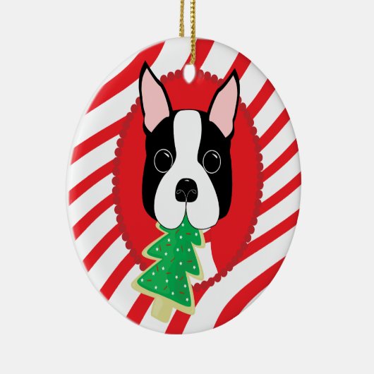 Boston Terrier Cute Dog Ornament (Rechts)