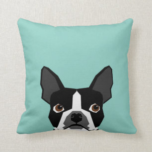 Boston Terrier - Cute dog pet art illustratie Kussen