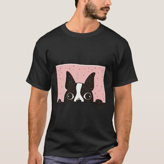 Boston Terrier Cute Doggie T-shirt (Voorkant)