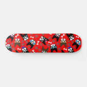 Boston Terrier Cute Mustache Funny Faces Persoonlijk Skateboard (Horizontaal)