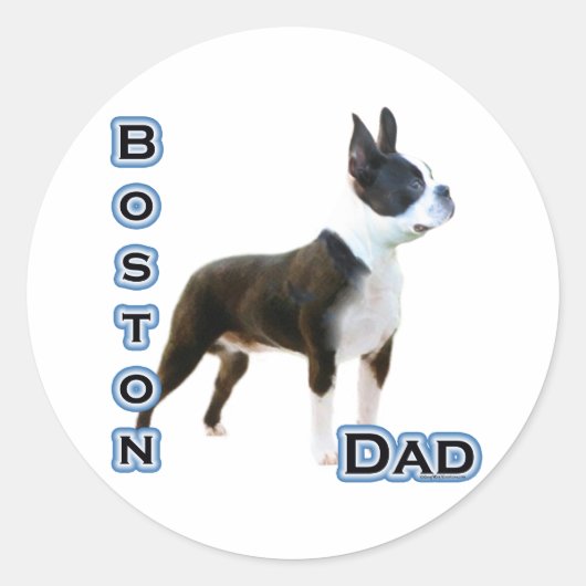 Boston Terrier Dad 4 - Sticker (Voorkant)