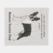 Boston Terrier Dad Fleece Blanket (Voorkant (Horizontaal))