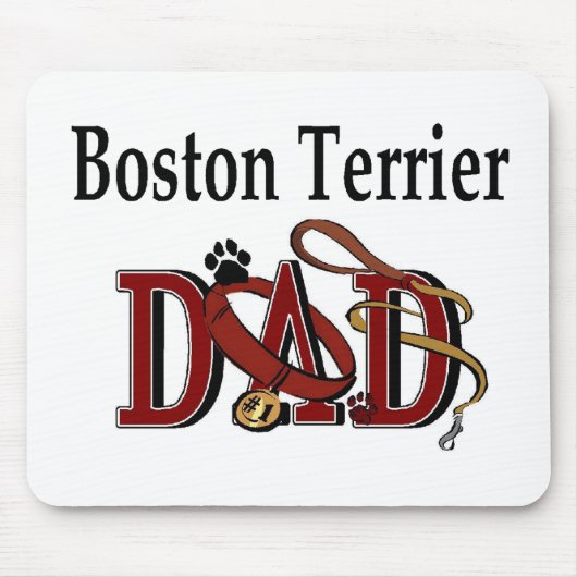 Boston Terrier Dad Gifts Muismat (Voorkant)