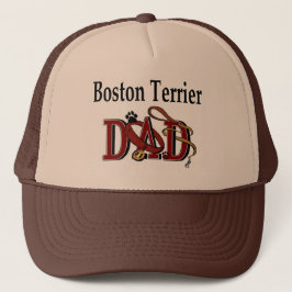 Boston Terrier Dad Gifts Trucker Pet