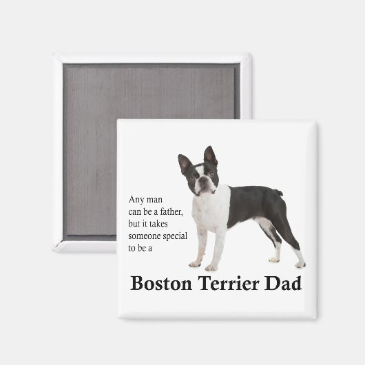 Boston Terrier Dad Magnet (Voorkant / Achterkant)