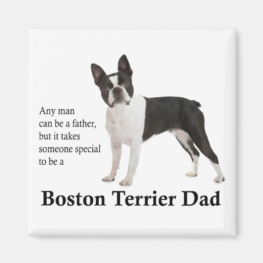 Boston Terrier Dad Magnet (Voorkant)